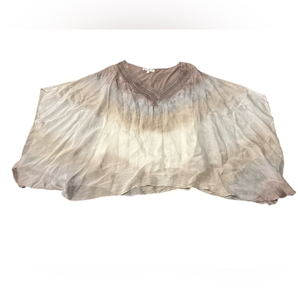 Women’s Tempo Paris Ombré Butterfly Sleeve Blouse Top Silky Feel Size Small - Picture 3 of 5